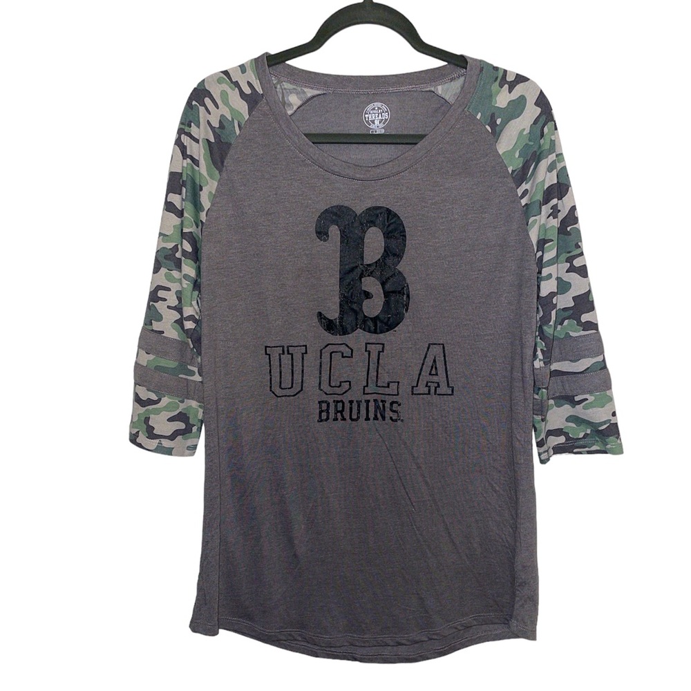 UCLA Bruins Baseball Style Fan Tee Gray & Camouflage Large (12/14)